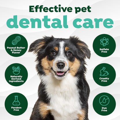Fresh Breath Dog Tooth Brushing Kit, Peanut Butter Flavor | dog toothpaste