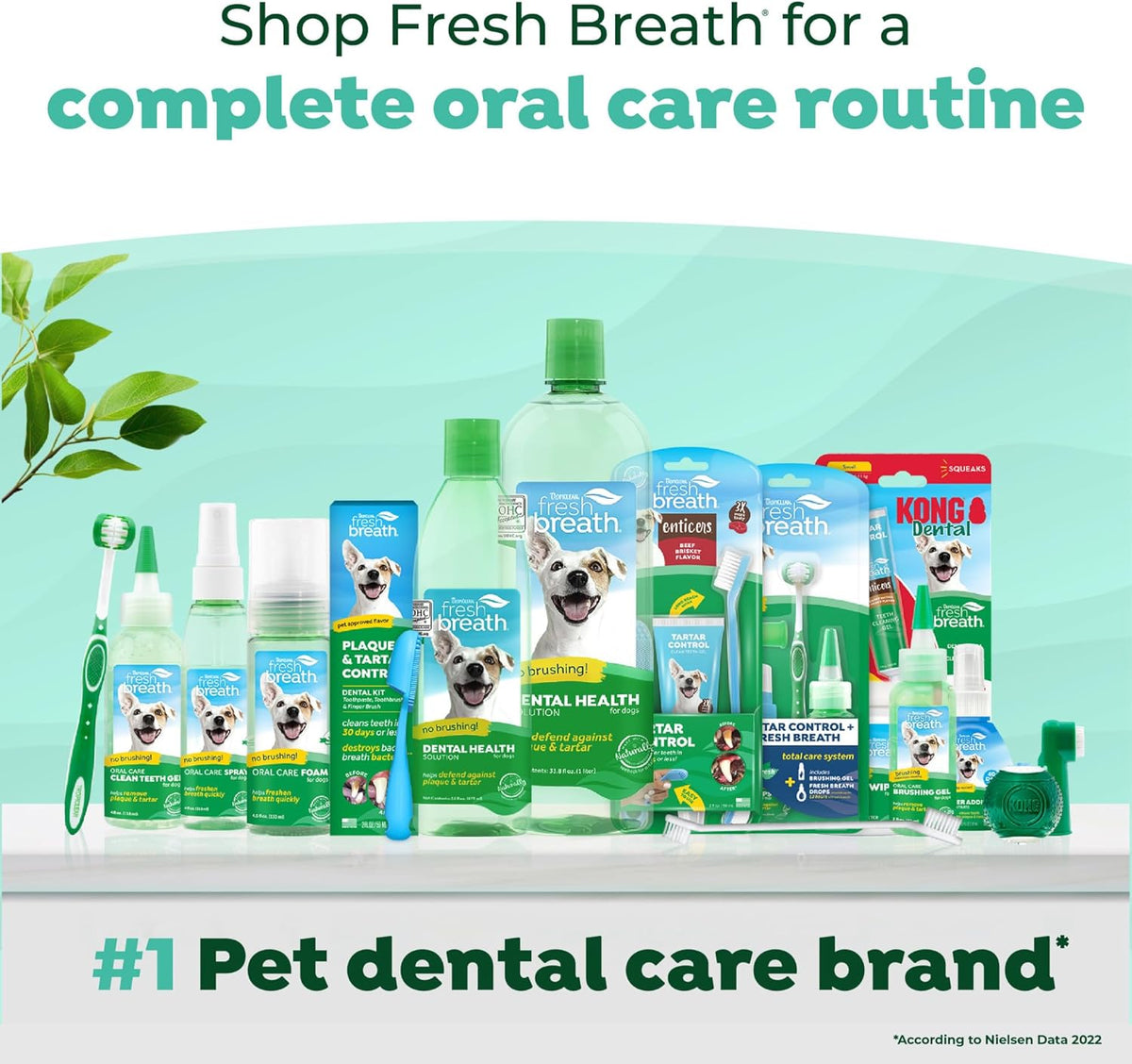 Fresh Breath Dog Tooth Brushing Kit, Peanut Butter Flavor | dog toothpaste