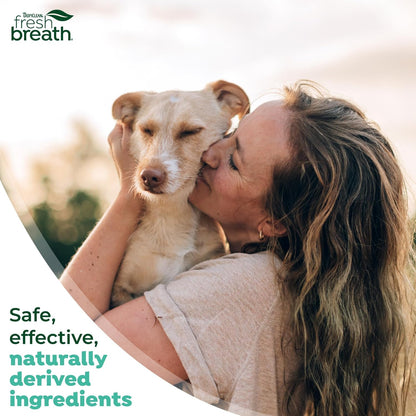 Fresh Breath Dog Tooth Brushing Kit, Peanut Butter Flavor | dog toothpaste