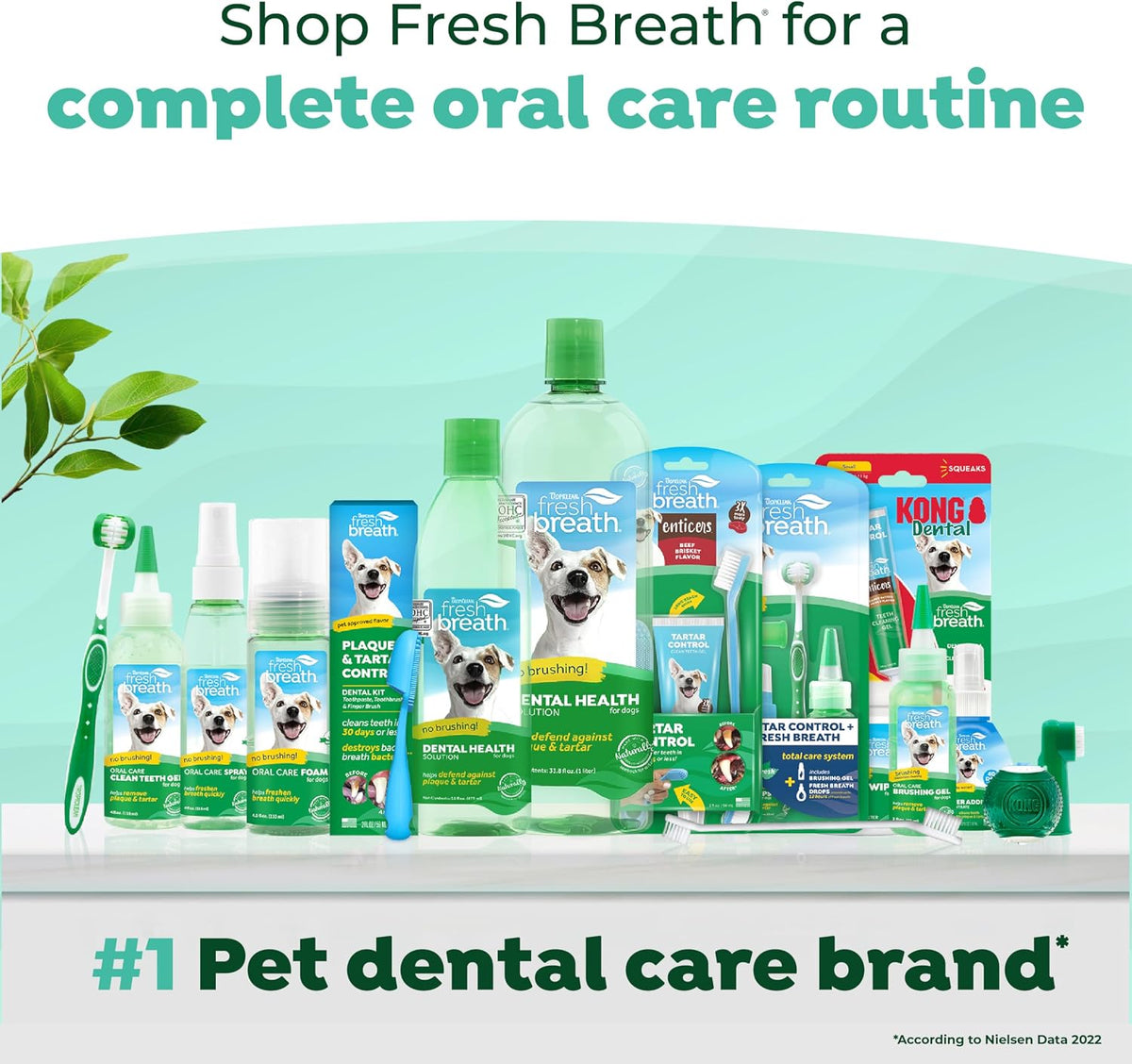 Fresh Breath Dog Tooth Brushing Kit, Peanut Butter Flavor | dog toothpaste