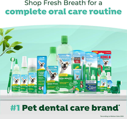 Fresh Breath Dog Tooth Brushing Kit, Peanut Butter Flavor | dog toothpaste