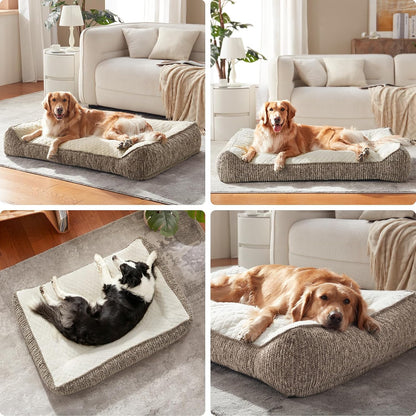 XL Orthopedic Dog Bed for Large Dogs, Extra Thick Foam Pet Bed Sofa