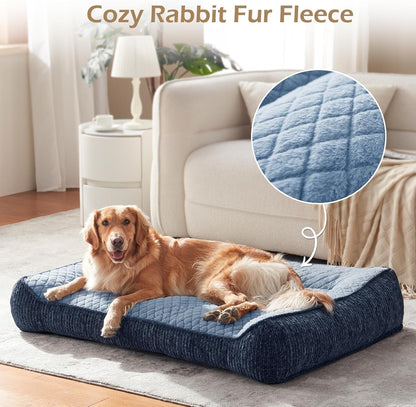 XL Orthopedic Dog Bed for Large Dogs, Extra Thick Foam Pet Bed Sofa