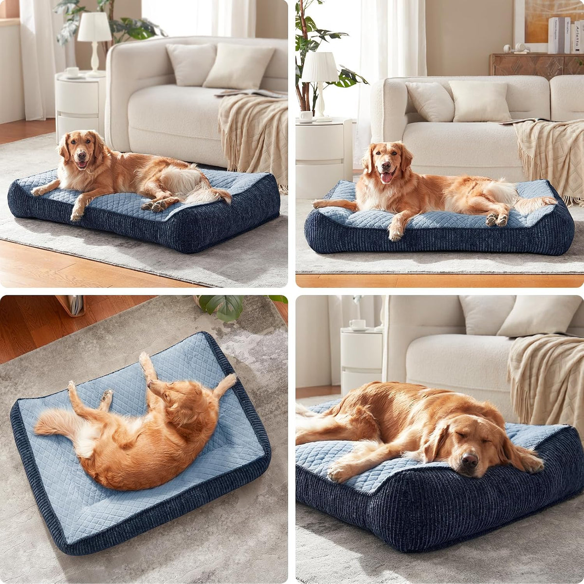 XL Orthopedic Dog Bed for Large Dogs, Extra Thick Foam Pet Bed Sofa