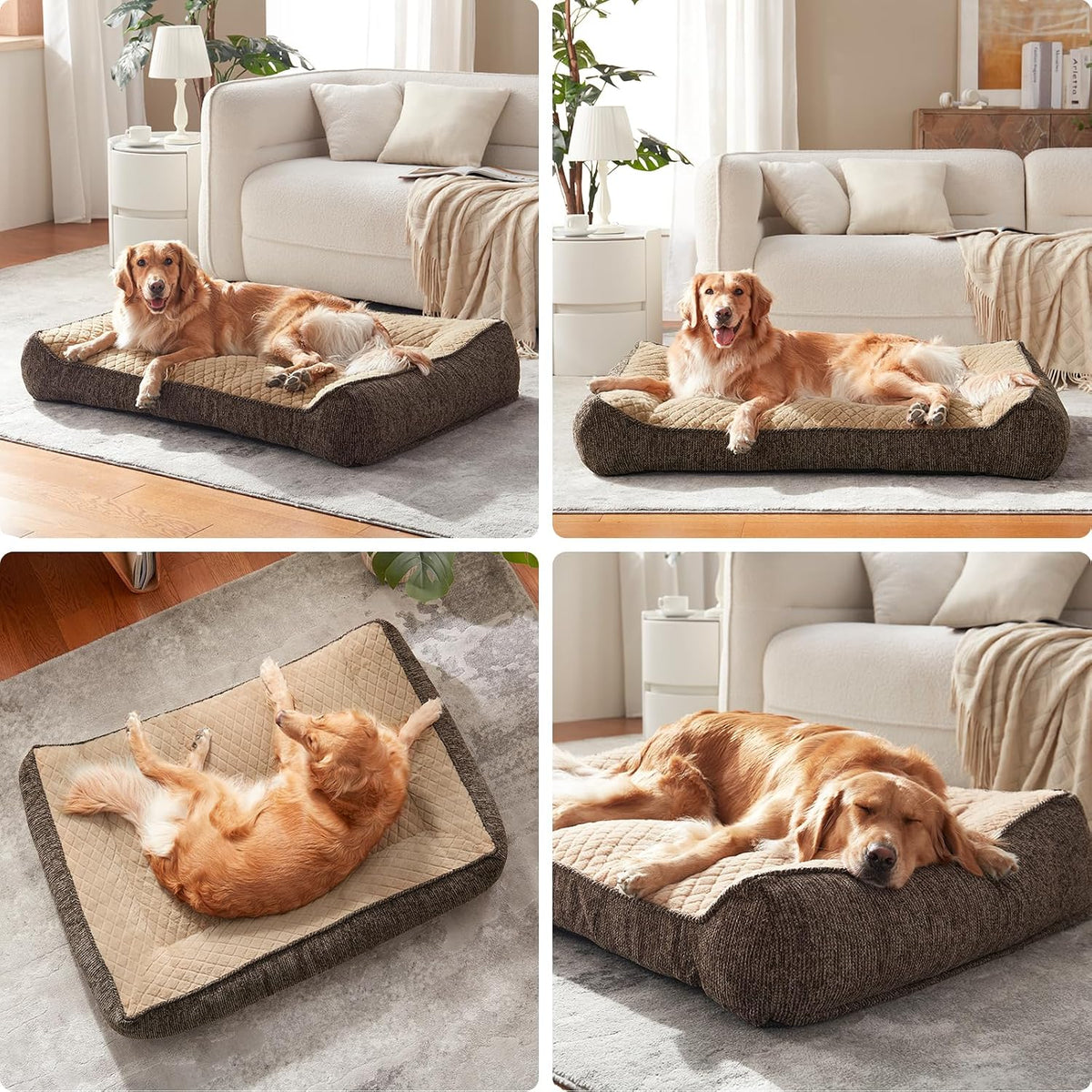 XL Orthopedic Dog Bed for Large Dogs, Extra Thick Foam Pet Bed Sofa