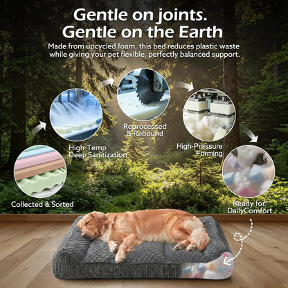 XL Orthopedic Dog Bed for Large Dogs, Extra Thick Foam Pet Bed Sofa