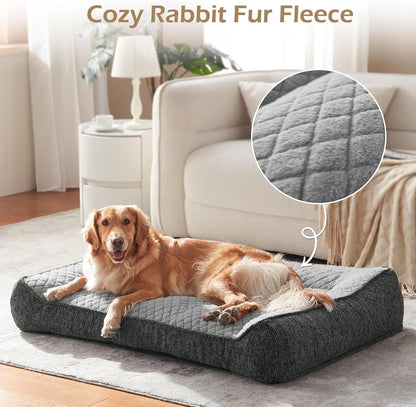XL Orthopedic Dog Bed for Large Dogs, Extra Thick Foam Pet Bed Sofa