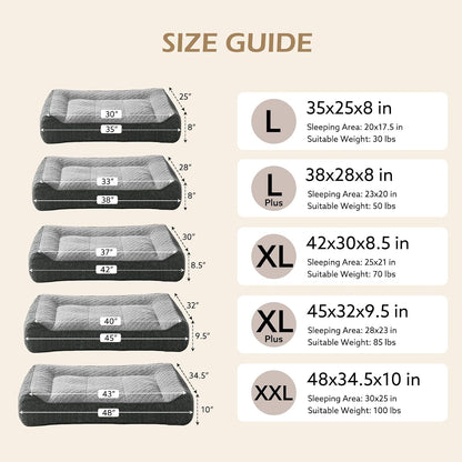 XL Orthopedic Dog Bed for Large Dogs, Extra Thick Foam Pet Bed Sofa