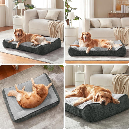XL Orthopedic Dog Bed for Large Dogs, Extra Thick Foam Pet Bed Sofa