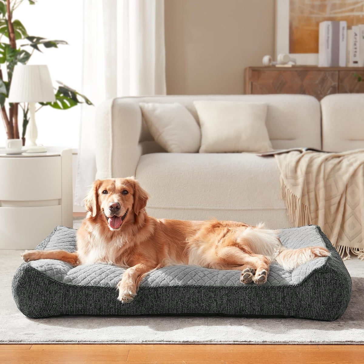 XL Orthopedic Dog Bed for Large Dogs, Extra Thick Foam Pet Bed Sofa