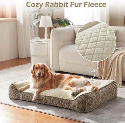 XL Orthopedic Dog Bed for Large Dogs, Extra Thick Foam Pet Bed Sofa