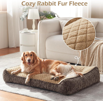 XL Orthopedic Dog Bed for Large Dogs, Extra Thick Foam Pet Bed Sofa