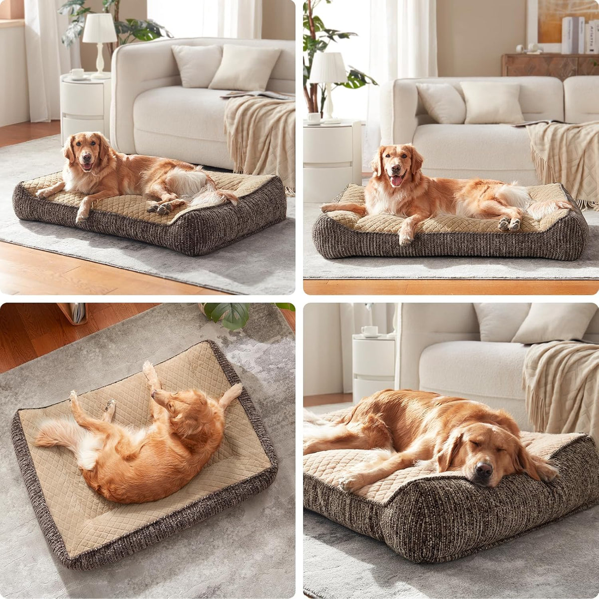XL Orthopedic Dog Bed for Large Dogs, Extra Thick Foam Pet Bed Sofa