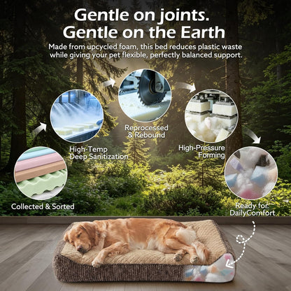XL Orthopedic Dog Bed for Large Dogs, Extra Thick Foam Pet Bed Sofa