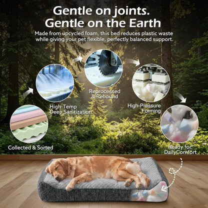 XL Orthopedic Dog Bed for Large Dogs, Extra Thick Foam Pet Bed Sofa