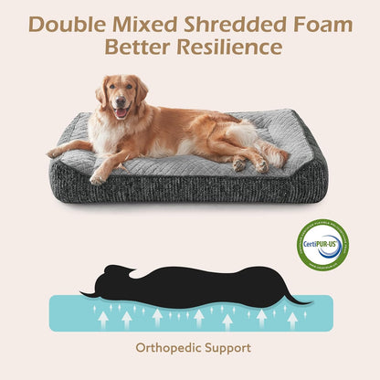XL Orthopedic Dog Bed for Large Dogs, Extra Thick Foam Pet Bed Sofa