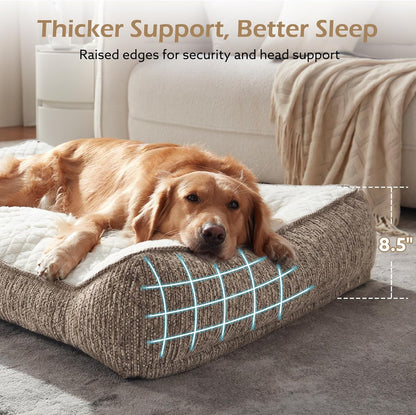 XL Orthopedic Dog Bed for Large Dogs, Extra Thick Foam Pet Bed Sofa