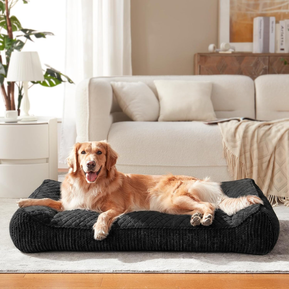 XL Orthopedic Dog Bed for Large Dogs, Extra Thick Foam Pet Bed Sofa