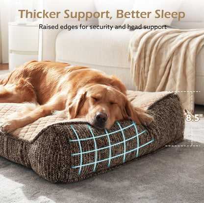 XL Orthopedic Dog Bed for Large Dogs, Extra Thick Foam Pet Bed Sofa