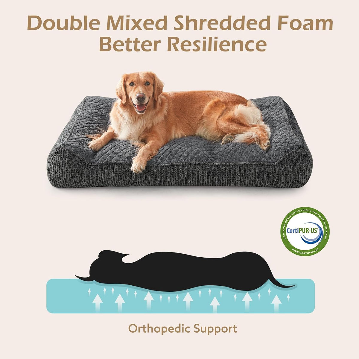 XL Orthopedic Dog Bed for Large Dogs, Extra Thick Foam Pet Bed Sofa