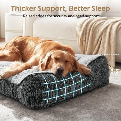 XL Orthopedic Dog Bed for Large Dogs, Extra Thick Foam Pet Bed Sofa