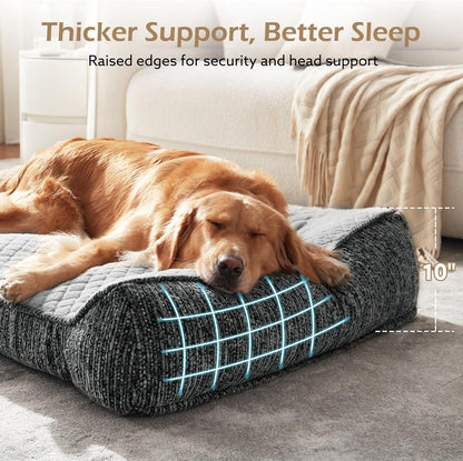 XL Orthopedic Dog Bed for Large Dogs, Extra Thick Foam Pet Bed Sofa
