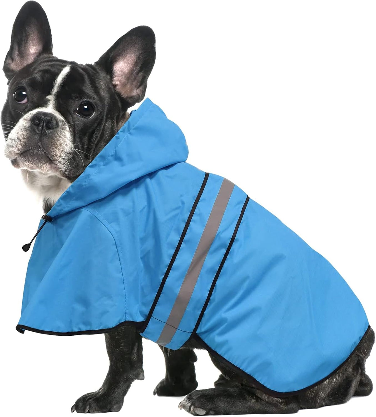Reflective Dog Rain Coat - Waterproof Adjustable Pet Rain Jacket, Lightweight Dog Hooded Poncho Raincoat for Small to X- Large Dogs and Puppies (Pink, Large)