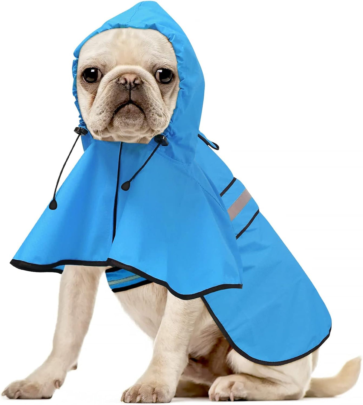 Reflective Dog Rain Coat - Waterproof Adjustable Pet Rain Jacket, Lightweight Dog Hooded Poncho Raincoat for Small to X- Large Dogs and Puppies (Pink, Large)