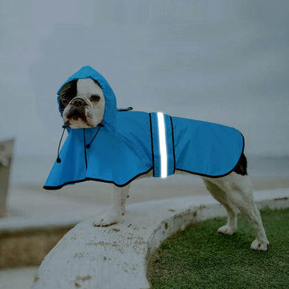 Reflective Dog Rain Coat - Waterproof Adjustable Pet Rain Jacket, Lightweight Dog Hooded Poncho Raincoat for Small to X- Large Dogs and Puppies (Pink, Large)