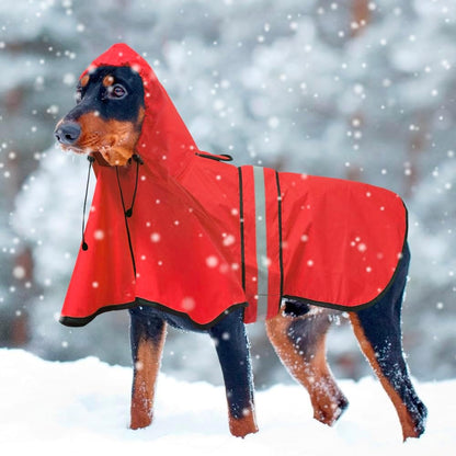 Reflective Dog Rain Coat - Waterproof Adjustable Pet Rain Jacket, Lightweight Dog Hooded Poncho Raincoat for Small to X- Large Dogs and Puppies (Pink, Large)