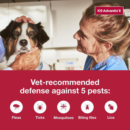II Large Dog Vet-Recommended Flea, Tick & Mosquito Treatment & Prevention | Dogs 21-55 lbs. | 2-Mo Supply (Packaging may vary)