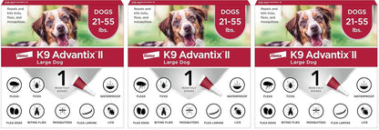 II Large Dog Vet-Recommended Flea, Tick & Mosquito Treatment & Prevention | Dogs 21-55 lbs. | 2-Mo Supply (Packaging may vary)