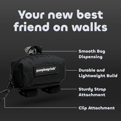 Dog Poop Bag Dispenser - Leash Mounted Durable Holder - Hands Free Essential for Dog Walking and Cleanup