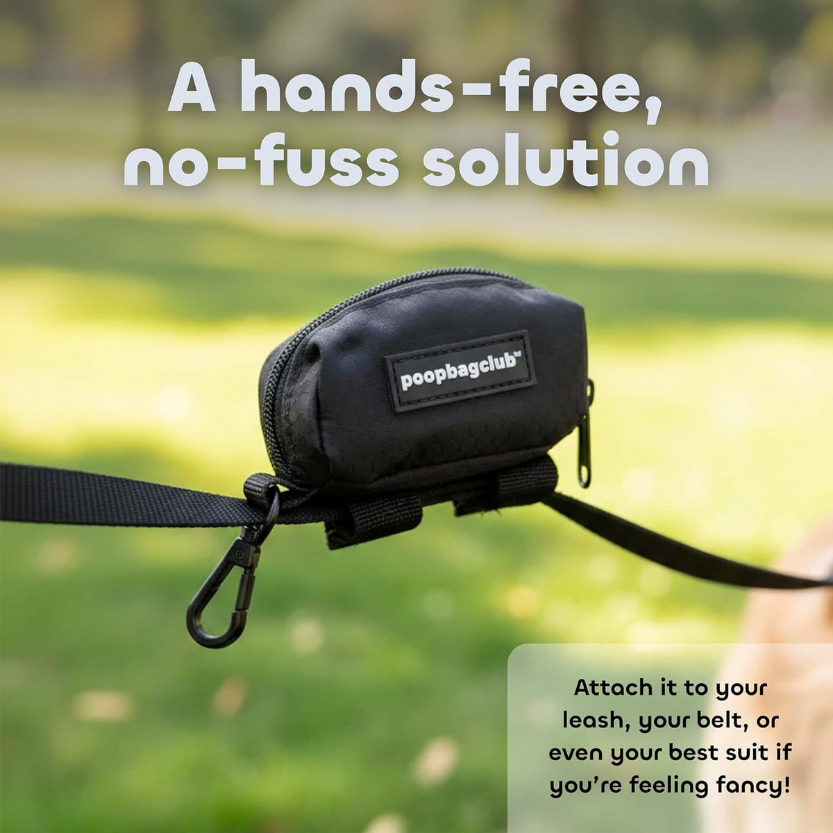 Dog Poop Bag Dispenser - Leash Mounted Durable Holder - Hands Free Essential for Dog Walking and Cleanup