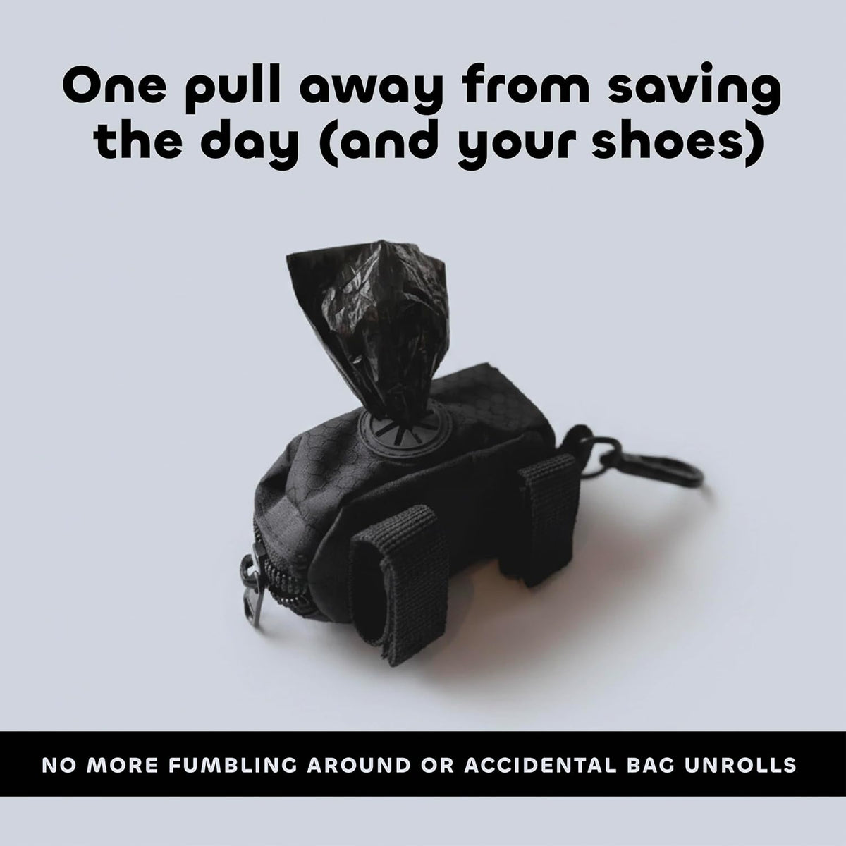 Dog Poop Bag Dispenser - Leash Mounted Durable Holder - Hands Free Essential for Dog Walking and Cleanup