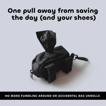 Dog Poop Bag Dispenser - Leash Mounted Durable Holder - Hands Free Essential for Dog Walking and Cleanup