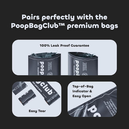 Dog Poop Bag Dispenser - Leash Mounted Durable Holder - Hands Free Essential for Dog Walking and Cleanup
