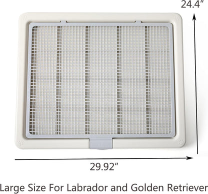 Large 76X62CM Pet Training Tray,Pet Training Pads Holder,Pet Toilet (Grey)