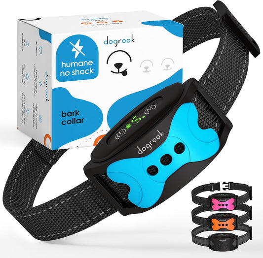 Humane No Shock Rechargable Beep & Vibration Bark Collar for Dogs