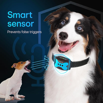 Humane No Shock Rechargable Beep & Vibration Bark Collar for Dogs