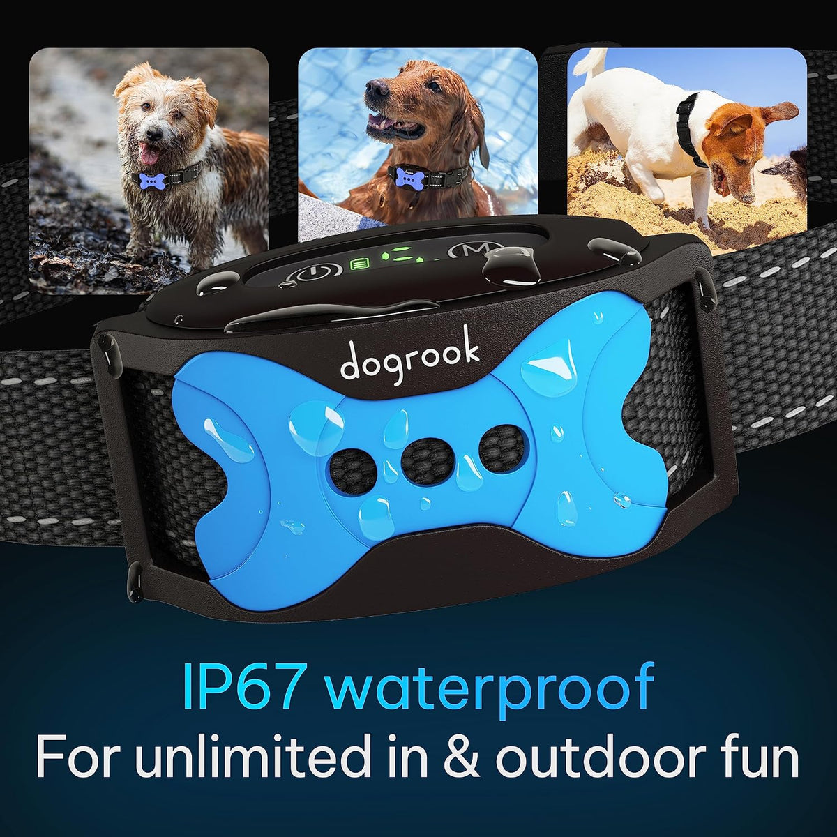 Humane No Shock Rechargable Beep & Vibration Bark Collar for Dogs