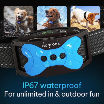 Humane No Shock Rechargable Beep & Vibration Bark Collar for Dogs