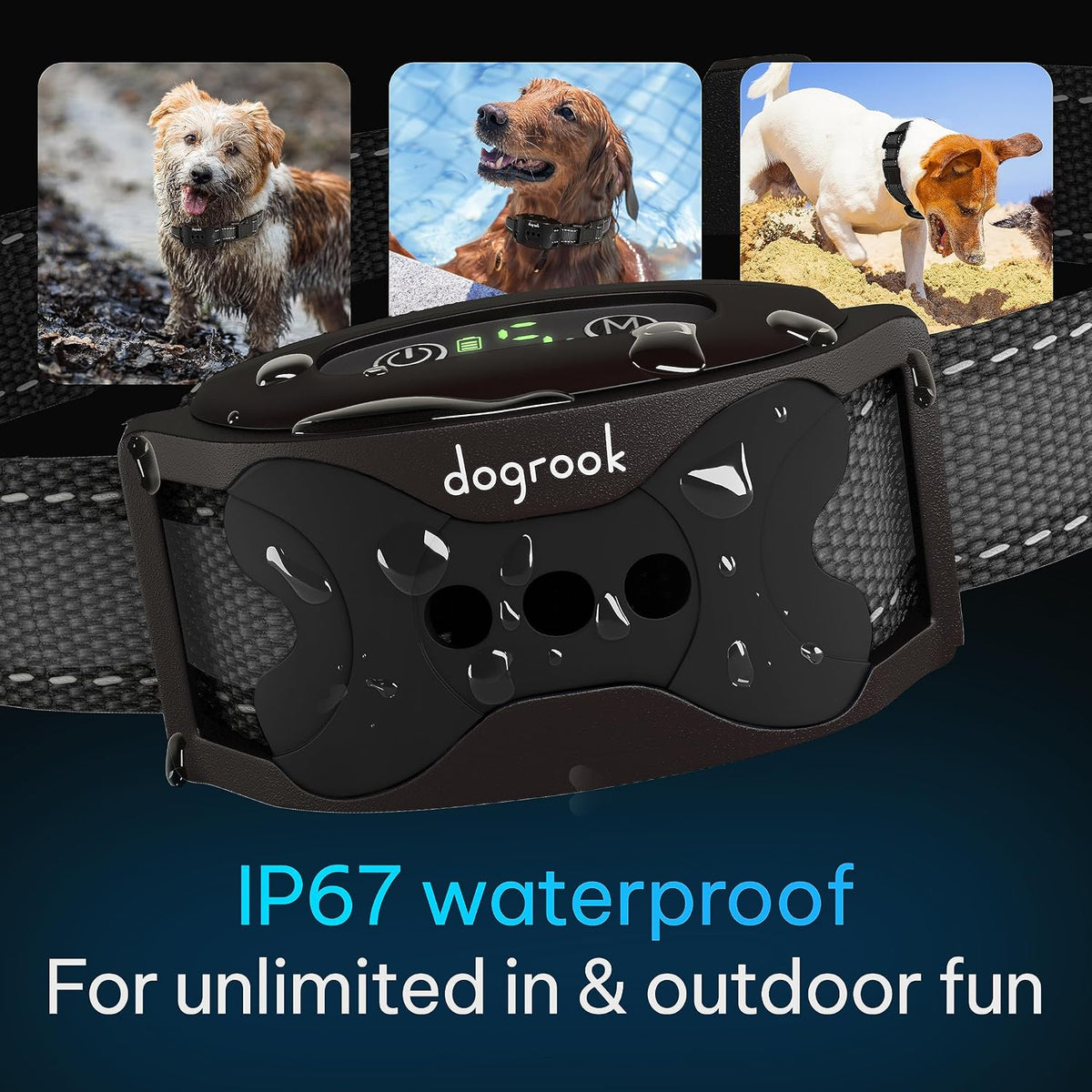 Humane No Shock Rechargable Beep & Vibration Bark Collar for Dogs