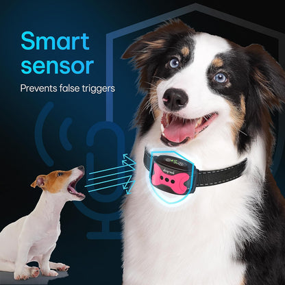 Humane No Shock Rechargable Beep & Vibration Bark Collar for Dogs