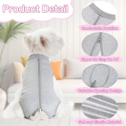 Dog Surgery Recovery Suit for Dogs After Surgery Female, Dog Onesie Neuter Puppy Spay Shirts, Post-Op Bodysuit Pajamas Anti Licking Abdominal Wounds Cone Alternative