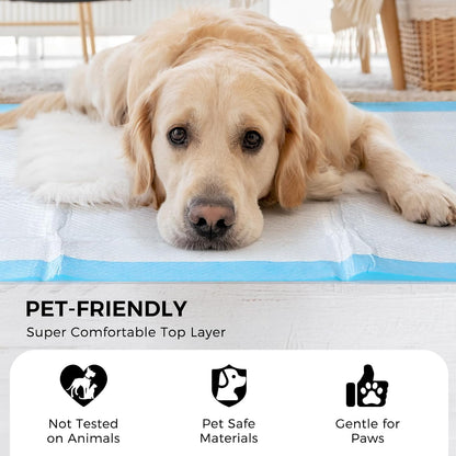 50 Pack 30"x36" Extra Large Dog Pee Pads - Super Absorbent & Leak-Proof Disposable Puppy Training Pads | X-Large Quick-Dry 5-Layer Protection Piddle Pads for Indoor & Outdoor Use