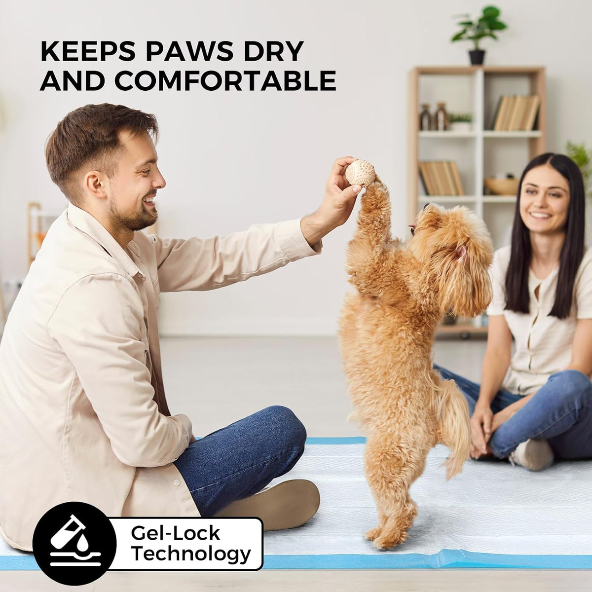 50 Pack 30"x36" Extra Large Dog Pee Pads - Super Absorbent & Leak-Proof Disposable Puppy Training Pads | X-Large Quick-Dry 5-Layer Protection Piddle Pads for Indoor & Outdoor Use