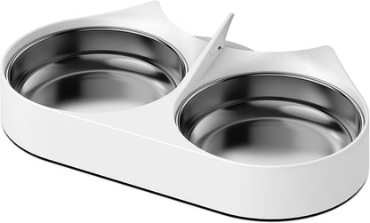 Automatic Dog Feeder with Camera, Auto Cat Food Dispenser Slow Feeders Dogs Bowl, 1080P HD Video with Night Vision, 5G WiFi with 2-Way Audio, Stainless Steel Slow Food Tray for Small Dogs