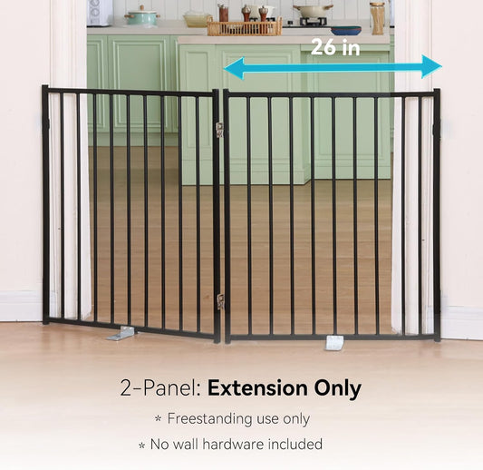 Freestanding Dog Gate with Door for Indoor & Outdoor, 30'' Tall