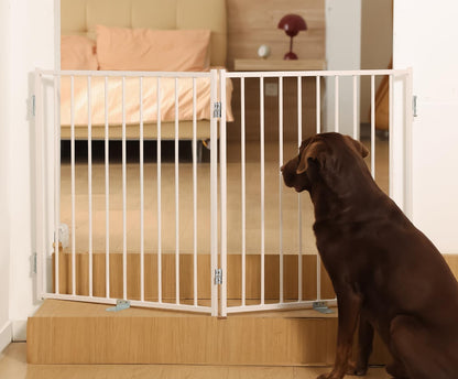 Freestanding Dog Gate with Door for Indoor & Outdoor, 30'' Tall